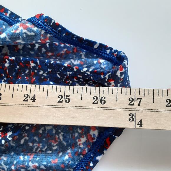 Nike Hydrastrong One Piece Swimsuit Pixel Party Crossback Cutout Sz M Patriotic - Picture 9 of 9